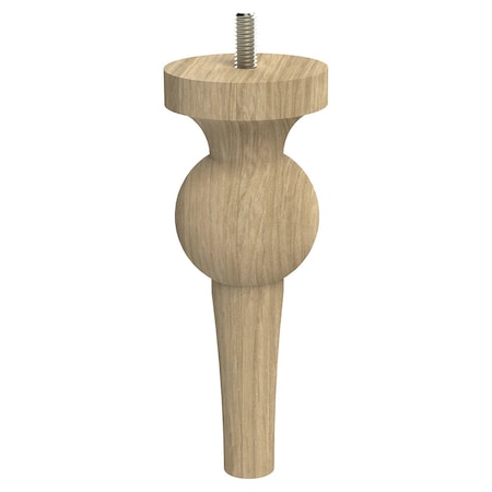 Designs Of Distinction 6" Perle Foot with Bolt - White Oak 01245106WK6